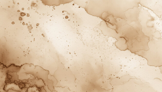 Aged parchment paper texture with organic stains and vintage watercolor effect