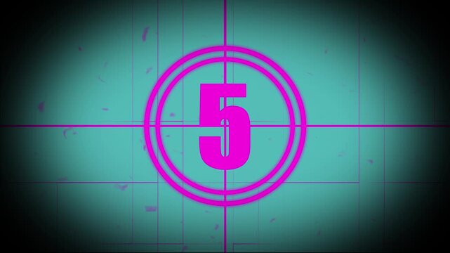Vintage film countdown old movie retro timer cinema start classic reel suitable for movie intros, historical themes, or dramatic scene beginnings.