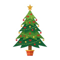 Fototapeta premium Festive Christmas Tree Decoration