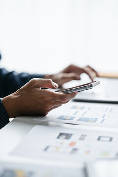 UX UI applications designer working for smart phone interface