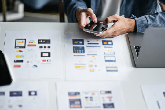UX UI applications designer working for smart phone interface