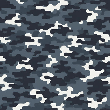 Urban Grey Black Military Camouflage Seamless Pattern