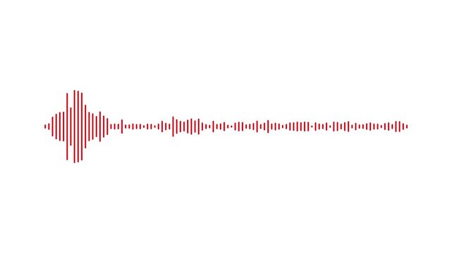 sound wave animation 4k black background. audio visualization loop Animation. dynamic Sound Wave Visual Alpha Channel Overlay. Isolated Sound Icon, 4k Sound Wave Motions Graphics