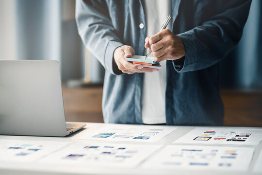 UX UI applications designer working for smart phone interface