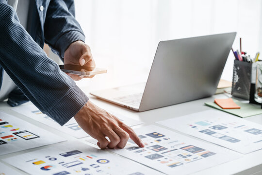 UX UI applications designer working for smart phone interface