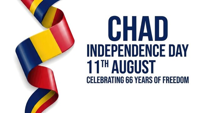 Chad Independence Day 11th August celebrating 66 years of freedom vector poster