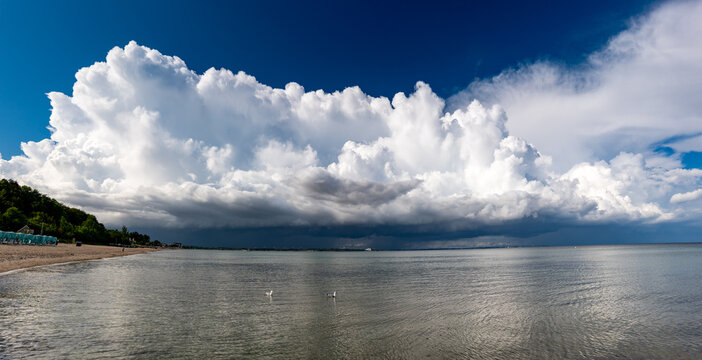Thunderstorm at Timmendorfer Strand, Baltic Sea, Germany