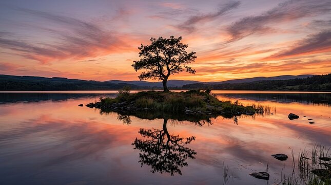 sunset on the river