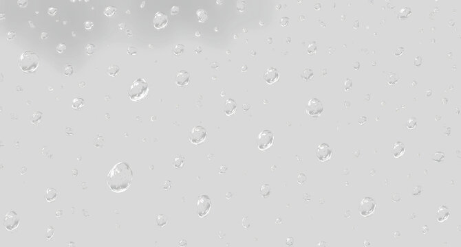 Glass Rain Texture with Clear Water Drops PNG