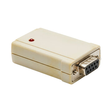 Serial port adapter on white background