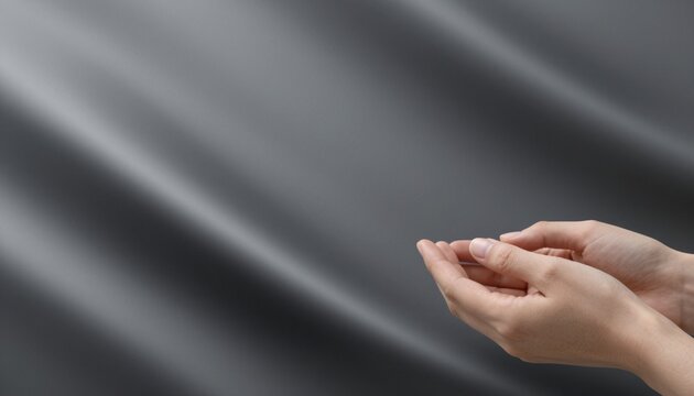 Elegant abstract background with flowing gradients of charcoal grey and muted silver for professional design