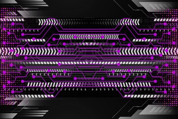 Fototapeta premium Purple Digital Circuit Technology Background