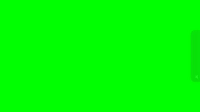 Simple scroll bar element moving vertically across a green screen digital background motion video clip
