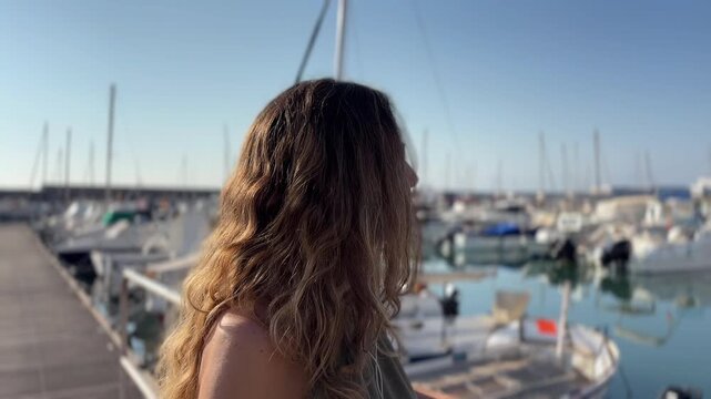 &Oacute;rbita sobre mujer en puerto deportivo de Altea, Alicante