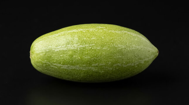 Fresh Bangladeshi Pointed Gourd (Potol) Isolated on Black Background, Premium Organic Food Photography