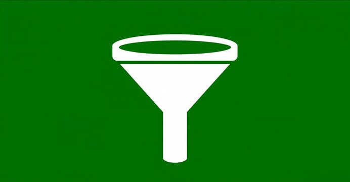 Green Screen Filter Funnel Data Icon Animation