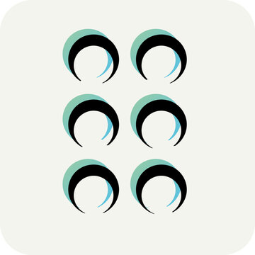 Grid 2x3 Circle