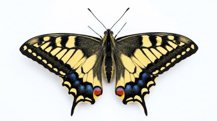 Naklejka premium Old world swallowtail butterfly isolated on white background