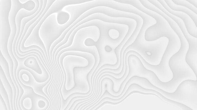 Abstract white organic patterns flowing over black background with subtle movement and texture for design