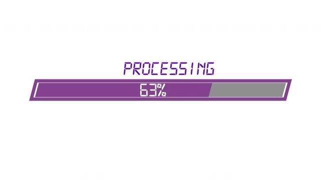 game loading screen ,dot characters progress bar,complete,loading,100% abstract loading bar animation transparent background in 4k video.