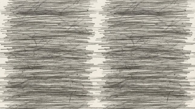 Dense horizontal scribbled pencil strokes texture gray shading on beige background abstract art modern graphic design.
