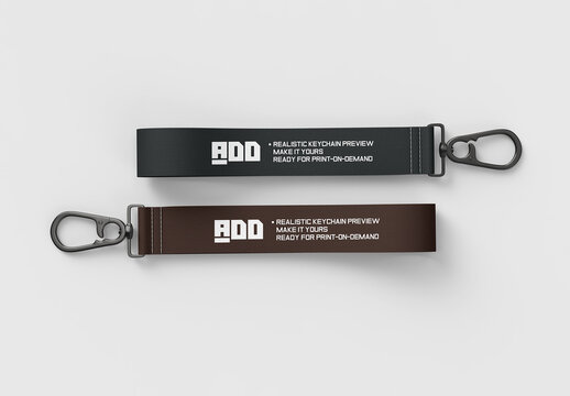 Top View Keychain Mockup Collection