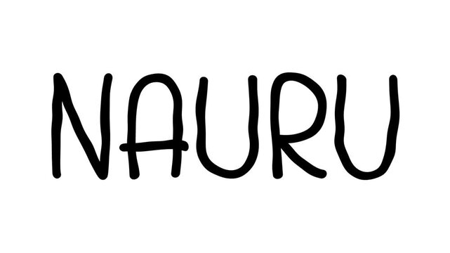 Nauru Hand Drawn Scribble Text Effect