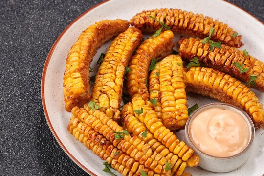 Corn ribs are processed grilled corn that is shaped like ribs.
