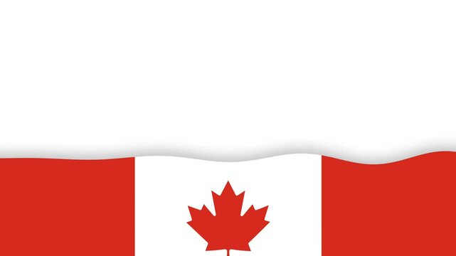 Canadian Labor Day Celebration Background with Flag and Copy Space.