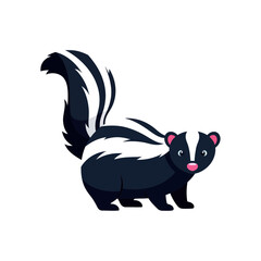 Fototapeta premium Cute Striped Skunk Illustration Isolated