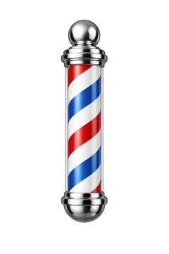 Classic barber pole icon design.