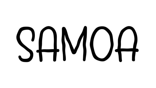 Samoa Hand Drawn Scribble Text Effect