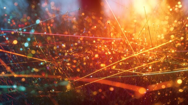 Nature's palette: a vibrant tapestry of leaves in a tranquil park. Machine learning. Enchanting autumn morn: a close up of nature's radiant display. Network architecture. Cyber intelligence.