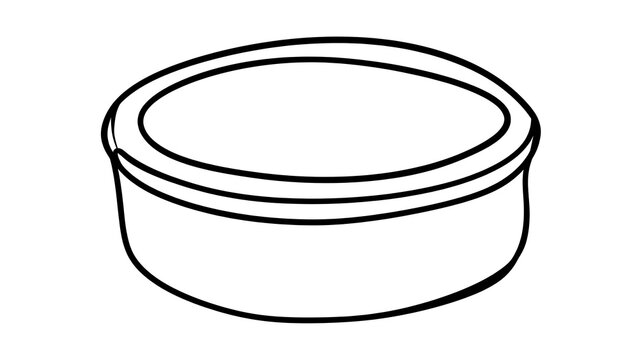 Empty cylindrical container illustration white background.