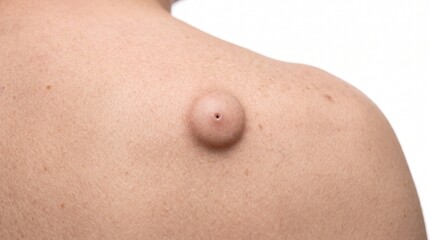 Fototapeta premium Adult Patient With Epidermoid Sebaceous Cyst Skin Lump