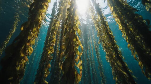 Natureza Oceano Floresta de algas Luz solar
