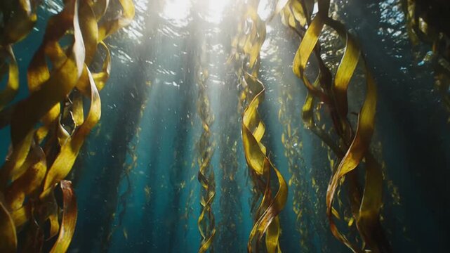 Natureza Oceano Floresta de algas Luz solar