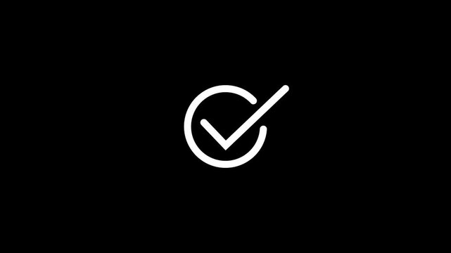 Minimalist checkmark animation smooth motion for ui/ux and success confirmation tick motion ui