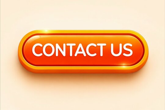 Bright orange contact us button with white text on a textured background
