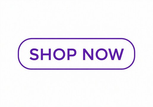 Modern blue shop now button with gradient text for online store