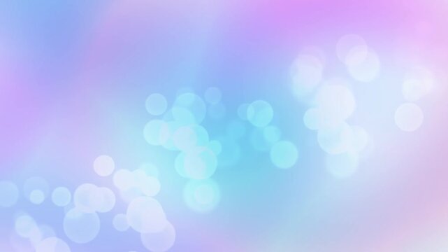 Dreamy lilac purple and mint turquoise bokeh light loop with smooth fluid gradient motion. Ideal for beauty product backdrop, luxury presentation, and elegant video intro