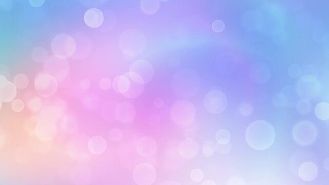Luminous aquamarine blue and rosy pink fluid gradient animation with sparkling bokeh circles. Excellent for promo video backdrop, dynamic intro, and graphic wallpaper