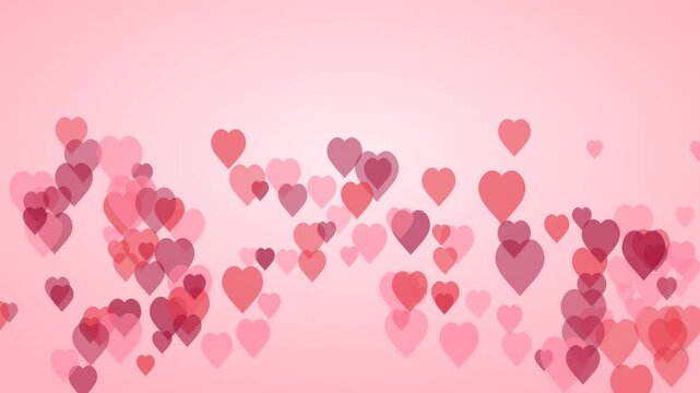 Soft Pink Background Featuring Floating Romantic Hearts Pattern for Valentine Day Celebrations and Wedding Anniversary Greeting Card Designs