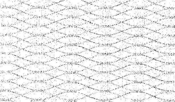 Vector fabric texture. Distressed texture of weaving fabric. Grunge background. Abstract halftone vector illustration. 