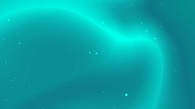 Abstract teal animated background with smooth glowing gradients and subtle floating particles. Ideal for motion graphics, video backdrops, digital art, technology themes, and modern creative design pr