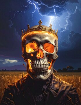 Crowned skull