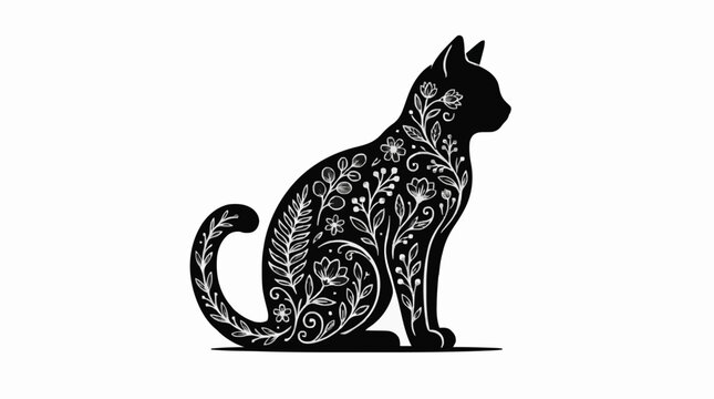 black and white cat