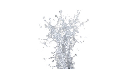 Obraz premium Dynamic water splash frozen in motion with droplets and clear liquid