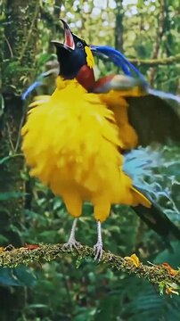 Paradise Bird (Bird of Paradise) in Natural Forest | Wildlife 4K