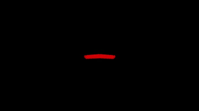Red hearts compress into a tight stack, spread apart, and compress again on a black background, creating a playful romantic animation for Valentine promos, intros, overlays, and greetings.